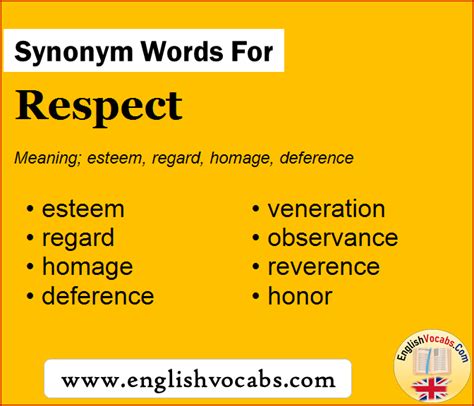 synonyms respect